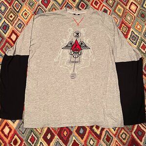 Adidas “Hoop Squad” Long Sleeve Shirt – Size XXL, Gray & Black